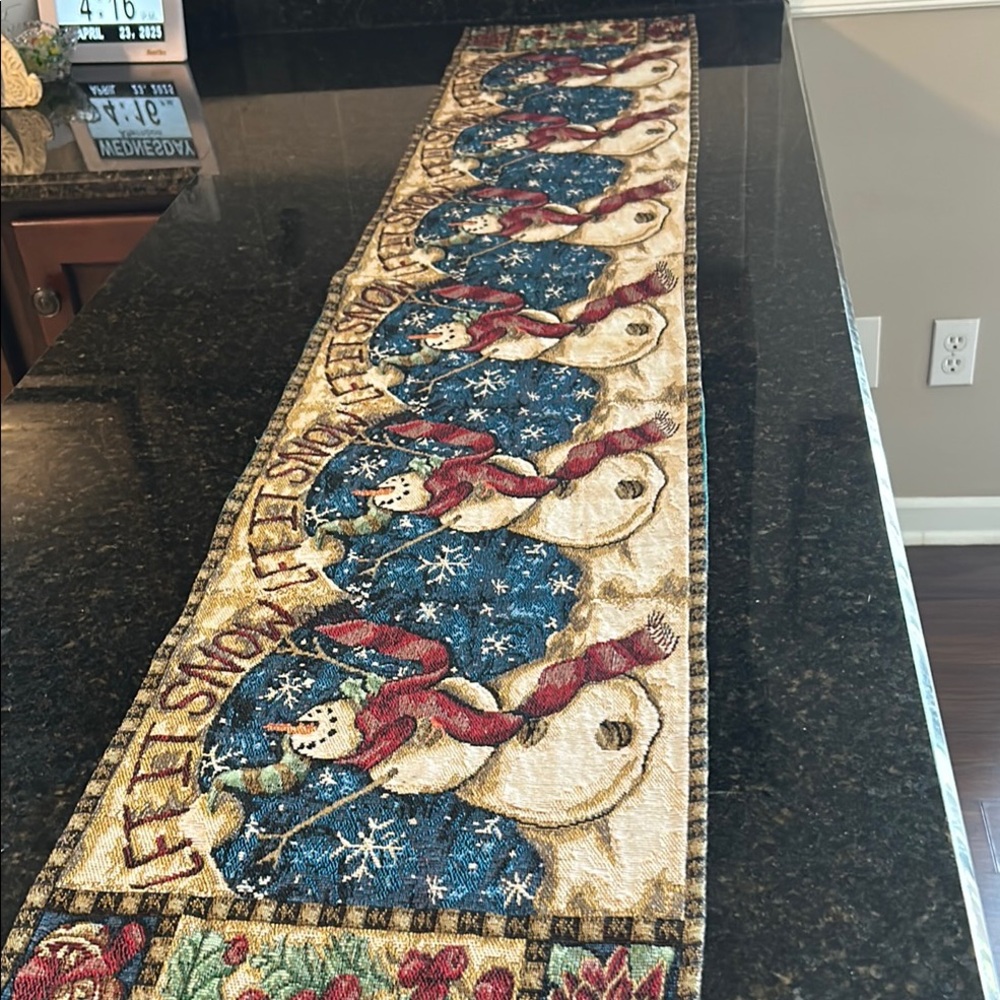 Festive Snowman Table Runner